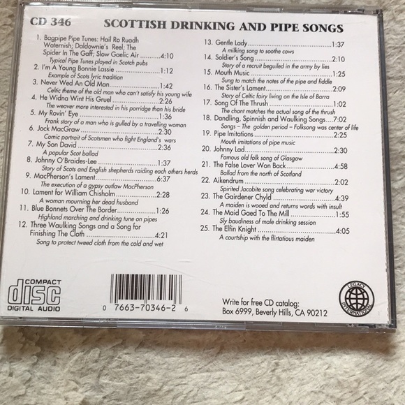 Scottish Songs CD - Picture 2 of 4